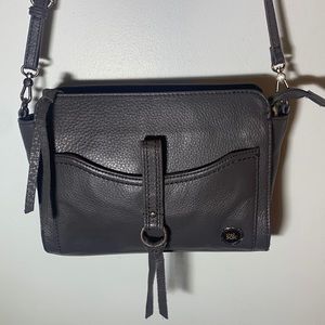 The Sak Happy and Free gray genuine leather  bag